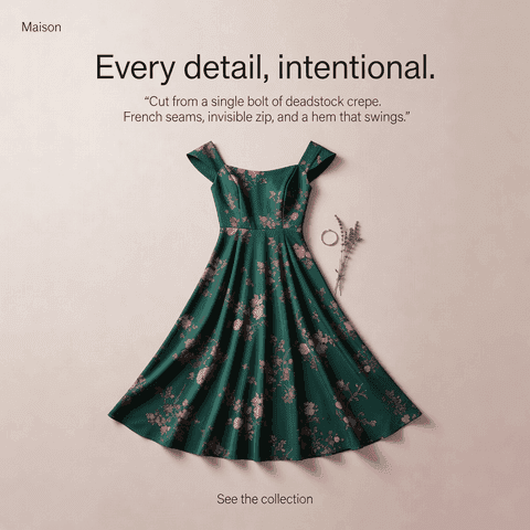 Dress Flat Lay, Draped