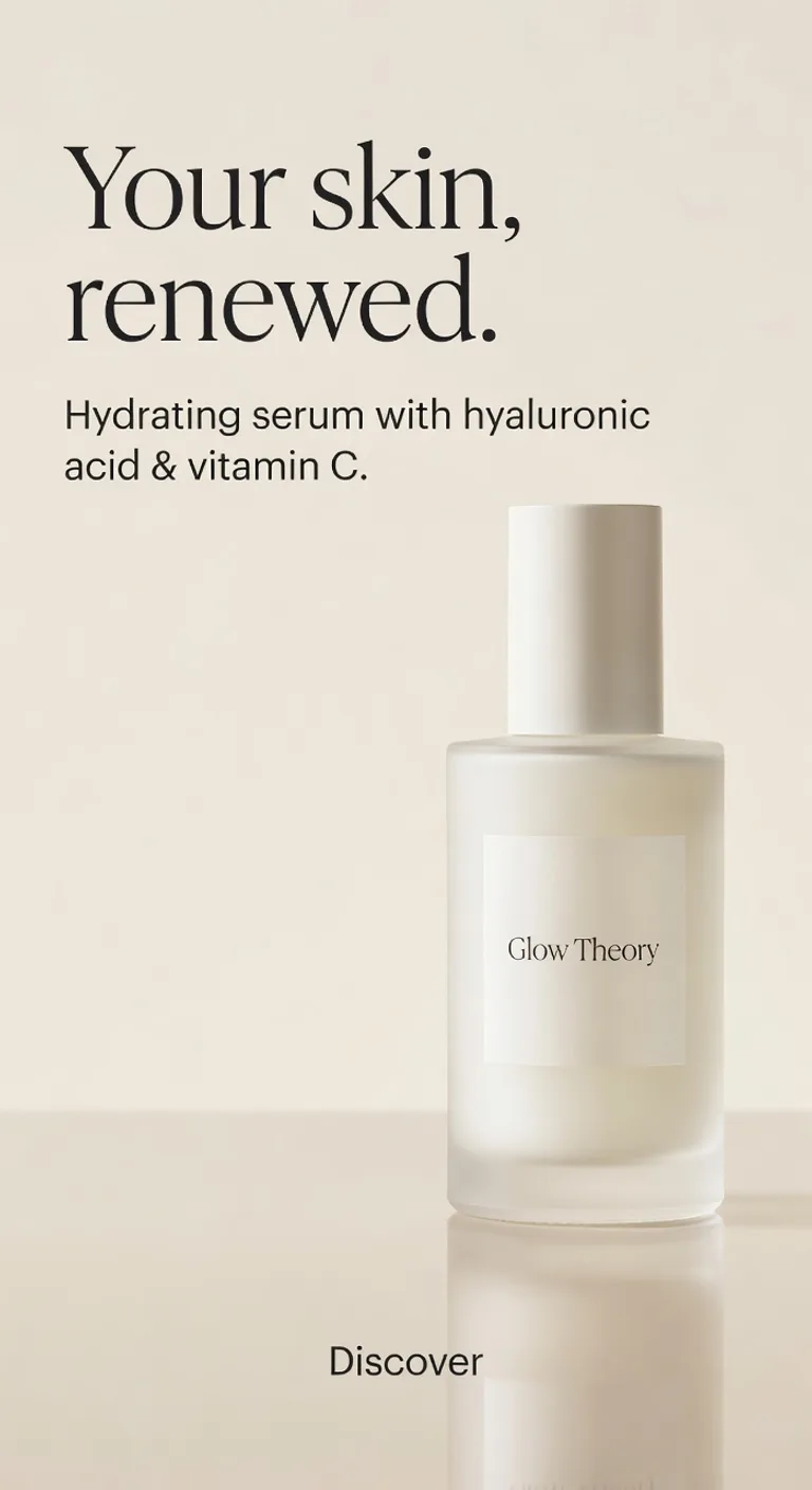 Beauty skincare ad creative