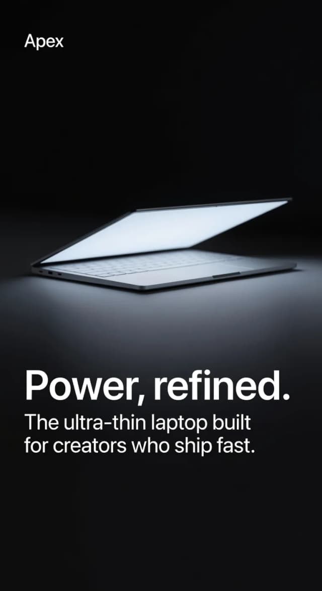 Dark product hero ad creative